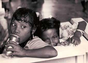 Marshallese children, Kwajalein Atoll
