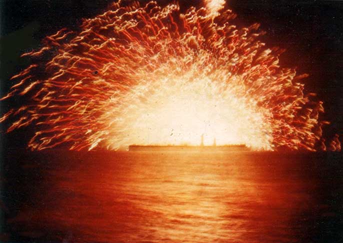 Emon Beach, Fireworks accident, July 4, 1977