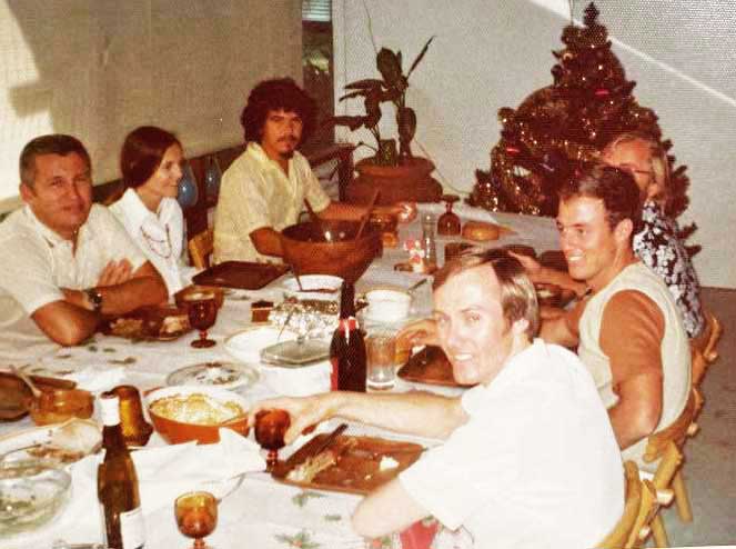 Christmas Dinner, Shermie with CDC, 1974