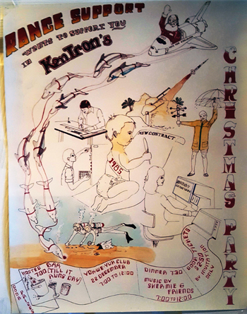 Kentron Christmas Party Poster - 1985 - Kwajalein