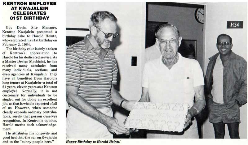 Guy Davis and Harold Heintz, 1984, Kwajalein, MI