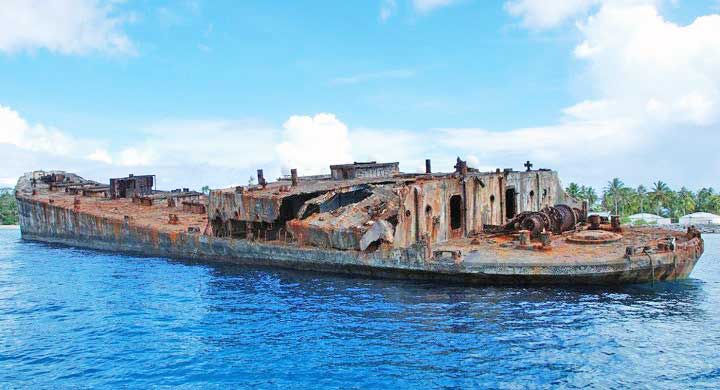 Concrete Cargo Barge - Carlos, Island, Kwajalein, MI