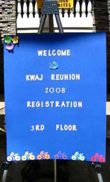 Kwaj Reunion 2008 Registration Sign