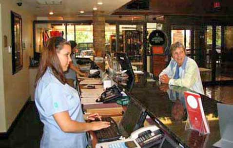 Checking in, Embassy Suites Hotel, Colorado Springs, CO