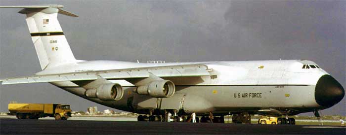 C5A Cargp carrier parked at Kwajalein