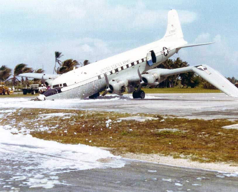 Broken up C-54 aircraft - Roi-Namur, Kwajalein Atoll