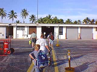 Departing aircraft at Kwajalein from Roi-Namur