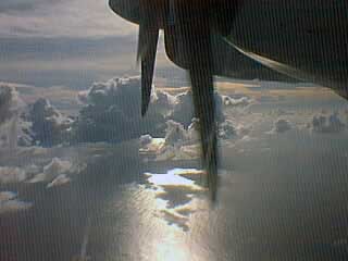 Flying to Kwaj after departing Roi