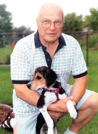 Herbert Hice, 2003 with his dog Tiger