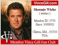 Vince Gill VGFC Membership Card